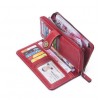 Retro Oil Wax Skin Hollow Wallet Korean Version Large Capacity Phone Bag for Women 