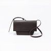 Minimalist and fashionable flip bag, high-end feeling crossbody bag, niche autumn and winter commuting versatile soft leather shoulder bag 