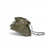Genuine leather women's bag, fashionable and minimalist bag, women's drawstring lucky bag bag, single shoulder crossbody bucket bag, handbag, pleated bag 