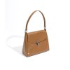 Autumn and winter new niche retro shoulder bag with large capacity, fashionable and simple cowhide handbag, versatile for commuting, and postal bag 