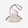 Lamb wool drawstring lucky bag, autumn and winter new lazy style versatile plush bag, temperament casual one shoulder crossbody bag 