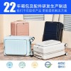 Front open lid luggage, female small 20 inch business trolley, male side open boarding chassis, password travel box wholesale 