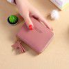Wallet Minimalist Square Women's Wallet Short Zipper Small Money Clip Tassel Mini Zero Wallet 