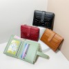 Women's Stone Pattern Wallet Buckle Short Korean Edition Card Bag Zipper Multi Card Position Zero Wallet 