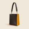 Wide shoulder strap tote bag, leather bag, women's new contrasting single shoulder bag, women's bag, underarm bag 