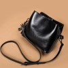 Head layer cowhide women's bag, spring new genuine leather shoulder bag, fashionable and simple crossbody bag, multi-layer 