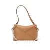 New leather handbag with one shoulder chain bag, niche M-shaped contour design, envelope bag, matte cowhide crossbody bag 