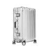 All aluminum magnesium alloy luggage, men's and women's aluminum alloy trolley case, business travel case, metal password leather case, sturdy 