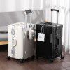 Luggage box with 30 large capacity universal wheels, red password box, thickened 28 inch pole box, female 