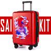 24 inch suitcase with Chinese style and 20 inch suitcase with cartoon pattern printing and password travel box 