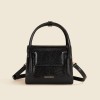 Women's leather handbag, mobile phone bag, lizard pattern single shoulder handbag, niche design, small square bag, crossbody bag 