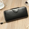 Women's wallet top layer oil wax cowhide long genuine leather bag grab bag 