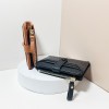 Women's Stone Pattern Wallet Buckle Short Korean Edition Card Bag Zipper Multi Card Position Zero Wallet 