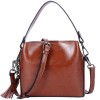 Head layer cowhide women's bag, spring new genuine leather shoulder bag, fashionable and simple crossbody bag, multi-layer 