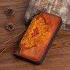 Wallet women's top layer vegetable tanned cowhide color wiping long women's retro wallet women's hand-held zipper bag 
