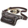 Head layer cowhide multi compartment men's waist bag men's small chest bag 