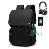 Campus male and female student backpacks, anti-theft, large capacity backpacks, men's bags, 15.6-inch computer bags 