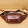 Men's multifunctional waist bag leather messenger waist bag Korean version tide men's chest bag head leather mobile phone waist bag certificate bag 