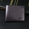 Men's Wallet Litchi Pattern Solid PU Wallet Casual Change Clip 