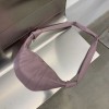 Women's Vintage One Shoulder Crossbody Waist Chest Bag Spring Simple PU Large Capacity Horn Bag for Women 
