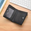 Men's wallet short trendy brand zipper men's wallet driver's license card bag vertical leather wallet 