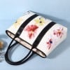 Women's Large Capacity Epiphyllum Handheld Tote Bag Fashion Oxford Cloth Printed Shopping Bag Women's Bag 
