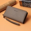 Leisure Handbag Men's Wallet Long Multi functional Handbag Men's Large Capacity Hand Grab Bag with Strap 