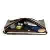 Retro Oil Leather Men's Handheld Headband with Cowhide Genuine Leather Large Capacity Casual Trend Multi functional iPad Bag 