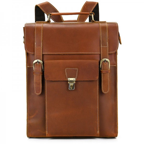 Men's Leather Backpa...