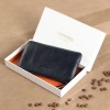 Men's wallet, men's mobile phone bag, youth minimalist zipper, colored top layer, cowhide wallet 