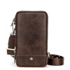 Men's Crossbody Bag Crazy Horse Cowhide Men's Mobile Phone Waist Bag 