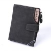 Men's Mid length Wallet, Casual Retro Canvas Pattern, Men's Money Clip, Zipper, Zero Wallet 