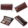 Head layer cowhide RFID anti-theft brush wallet for men's long genuine leather retro women's vertical wallet 