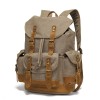 Backpack for men and women, outdoor sports travel bag, waxed canvas waterproof travel computer bag 