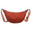 Large capacity nylon bag for women with simple cow pattern crossbody bag, wide shoulder strap, single shoulder dumpling bag 