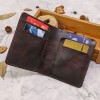 Head layer cowhide wallet, men's vertical minimalist wallet, handcrafted and distressed, retro vegetable tanned leather, large banknote wallet trend 