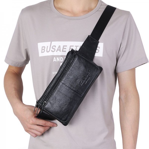 Leather waist bag mu...