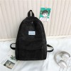 Schoolbag for female college students, minimalist and versatile in forest style, corduroy backpack, large capacity backpack 