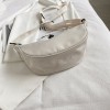 Large capacity nylon bag for women with simple cow pattern crossbody bag, wide shoulder strap, single shoulder dumpling bag 