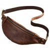 Retro Crazy Horse Cowhide Men's Waist Bag, European and American Trend Genuine Leather Men's Bag 