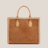 Autumn and Winter New Plush Bag Large Capacity Contrast Matte Shoulder Bag Versatile Tote Bun Mother's Bag 