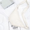Women's Vintage One Shoulder Crossbody Waist Chest Bag Spring Simple PU Large Capacity Horn Bag for Women 