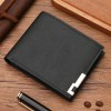 Men's Short Wallet Korean Edition Iron Edge Youth Men's Horizontal Multi Card Wallet Trendy Card Bag 