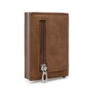Wallet Credit Card Box Multi functional Metal Card Bag Men's Business Money Clip PU Card Clip 7-word Zipper 