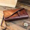 Wallet Retro Crazy Horse PU Leather Men's Handbag Large Capacity Casual Clip Bag Trend 