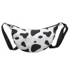 Large capacity nylon bag for women with simple cow pattern crossbody bag, wide shoulder strap, single shoulder dumpling bag 