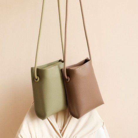 Vertical mobile phone bag for women, fashionable and minimalist small shoulder bag, mini diagonal cross small bag 