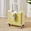 Can be boarded in a small suitcase, a small 18 inch women's suitcase, a travel mini password box, and a 20 inch non consignment trolley box 