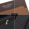 New men's wallet with large capacity, multiple card slots, dual color, 30% off, men's long wallet 