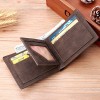 Matte Multi Card Leisure Retro Style Wallet PU Wallet Leather Wallet Men's Short Wallet 